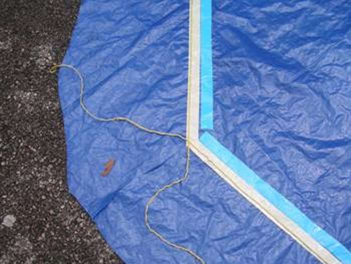 reinforce edges of polytarp sail