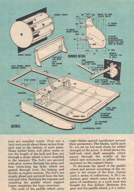 pogo stern wheel paddle boat free wood boat plans