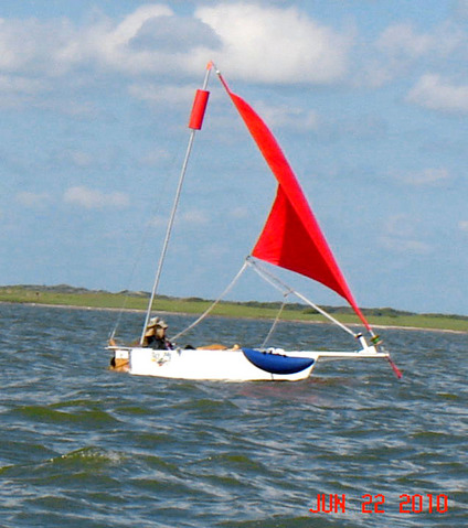 mast aft - jib only sail