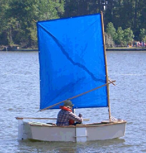sprit sail from rectangular polytarp