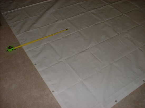 sewing polytarp sail - step 1