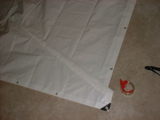 sewing polytarp sail - step 2