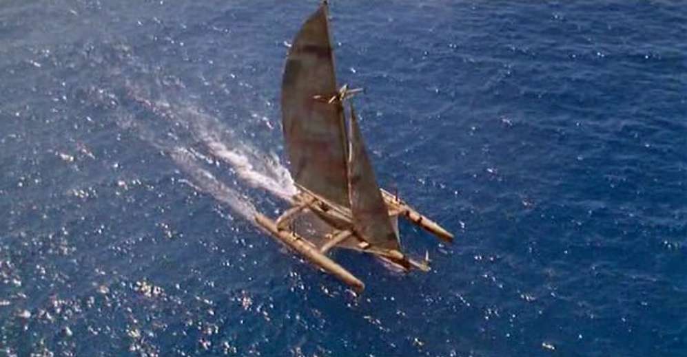 Trimaran Sailboat from the movie Waterworld 3