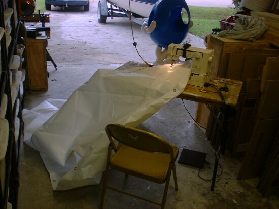 sewing polytarp sail - step 4